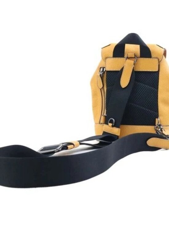 Auth COACH Body Bag Yellow Leather - r11072k main image 9